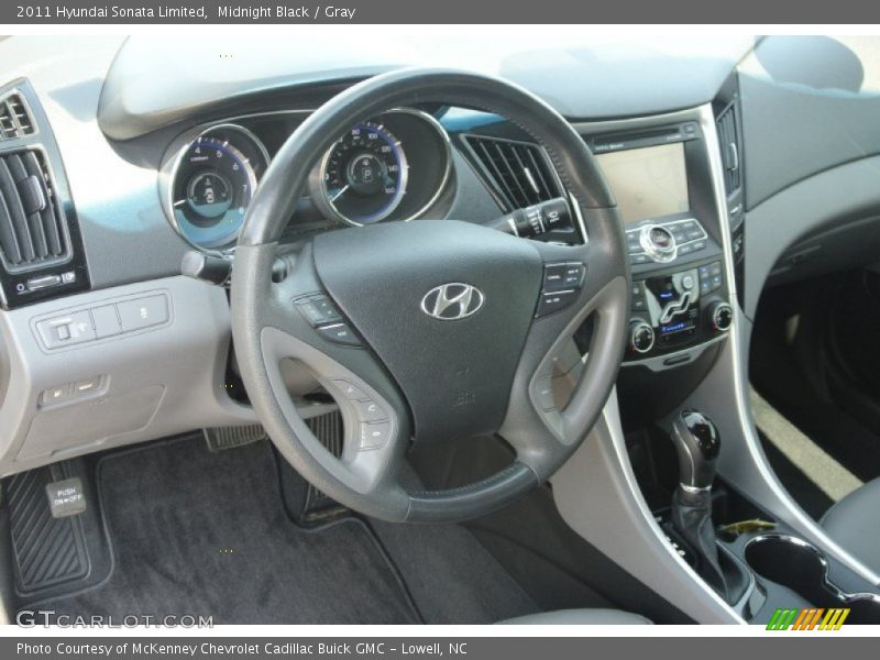 Midnight Black / Gray 2011 Hyundai Sonata Limited