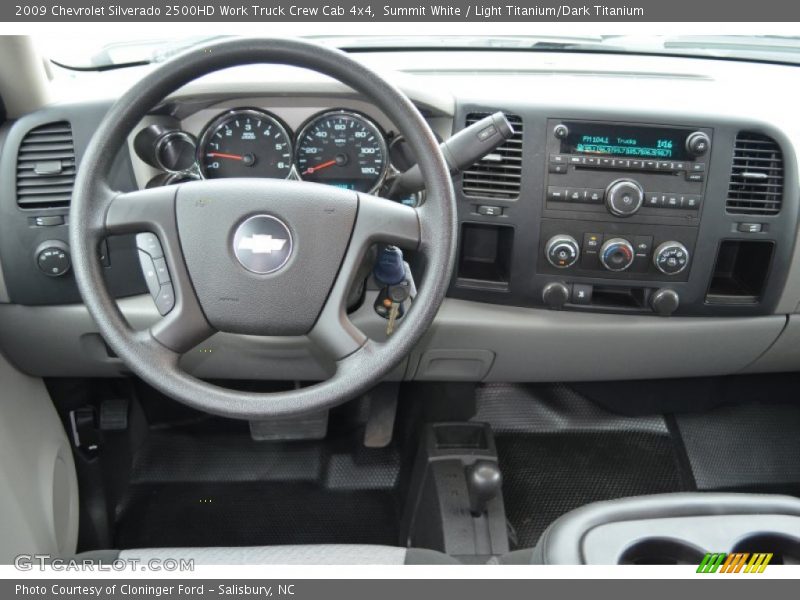 Summit White / Light Titanium/Dark Titanium 2009 Chevrolet Silverado 2500HD Work Truck Crew Cab 4x4