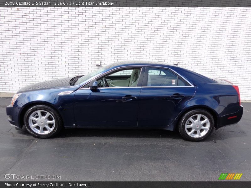 Blue Chip / Light Titanium/Ebony 2008 Cadillac CTS Sedan