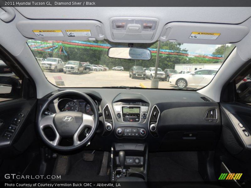 Diamond Silver / Black 2011 Hyundai Tucson GL