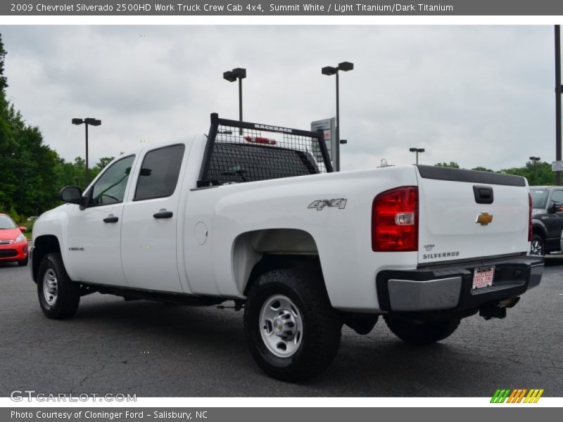 Summit White / Light Titanium/Dark Titanium 2009 Chevrolet Silverado 2500HD Work Truck Crew Cab 4x4