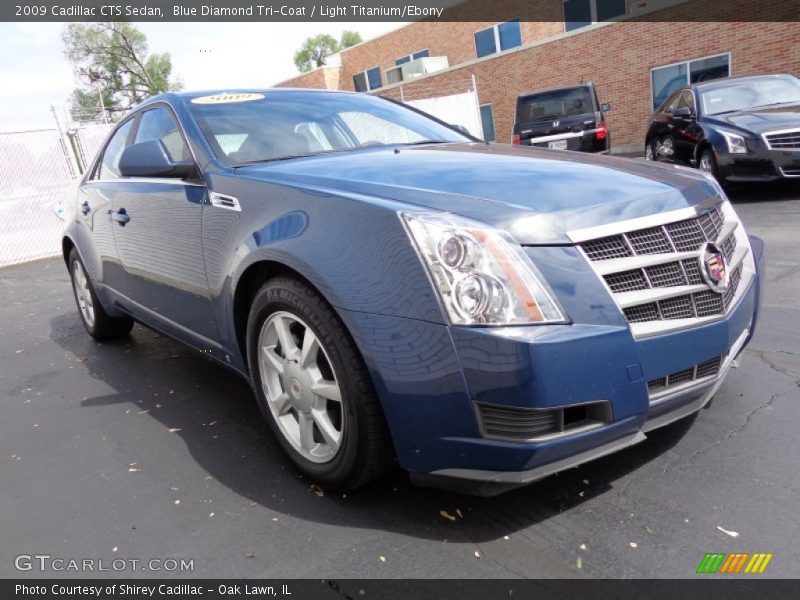 Blue Diamond Tri-Coat / Light Titanium/Ebony 2009 Cadillac CTS Sedan
