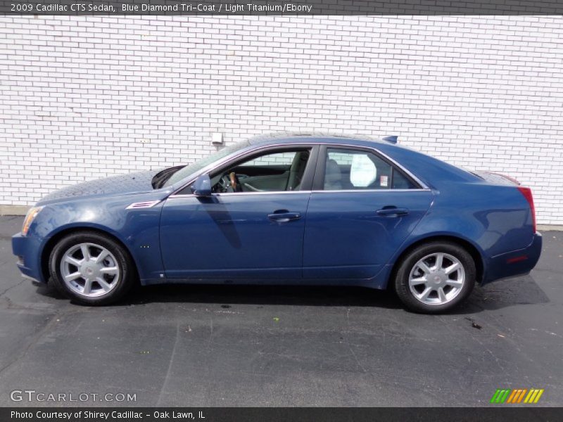 Blue Diamond Tri-Coat / Light Titanium/Ebony 2009 Cadillac CTS Sedan