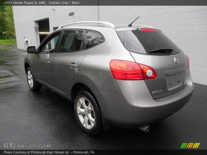 Gotham Gray / Black 2009 Nissan Rogue SL AWD