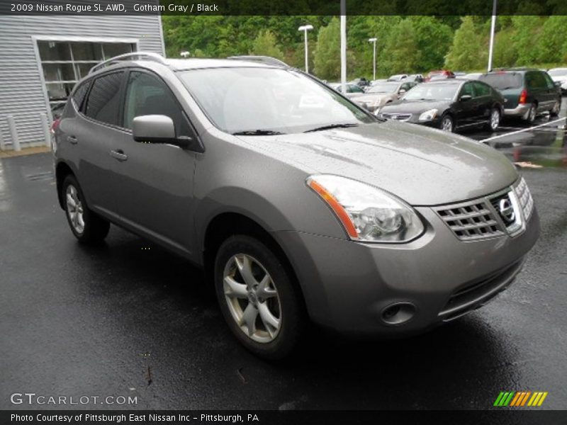 Gotham Gray / Black 2009 Nissan Rogue SL AWD