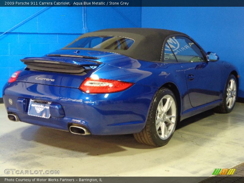 Aqua Blue Metallic / Stone Grey 2009 Porsche 911 Carrera Cabriolet