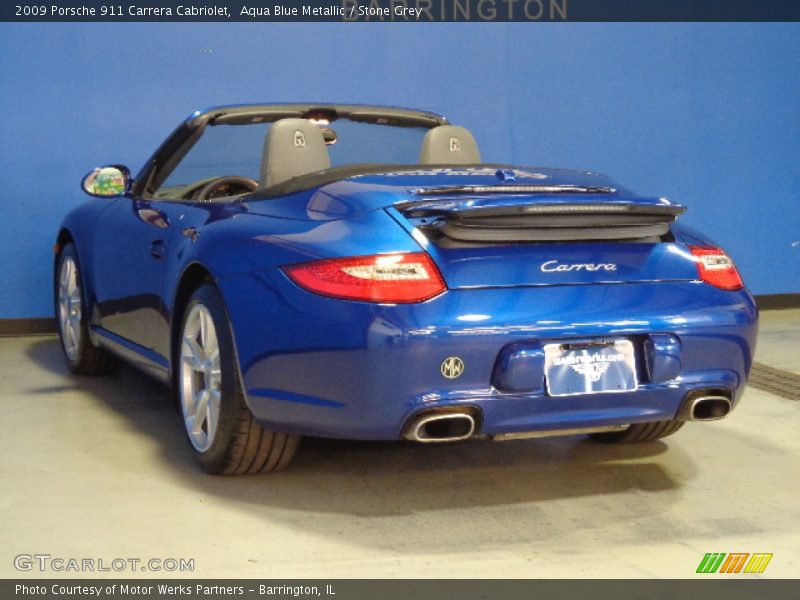 Aqua Blue Metallic / Stone Grey 2009 Porsche 911 Carrera Cabriolet