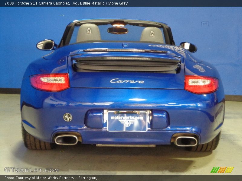 Aqua Blue Metallic / Stone Grey 2009 Porsche 911 Carrera Cabriolet
