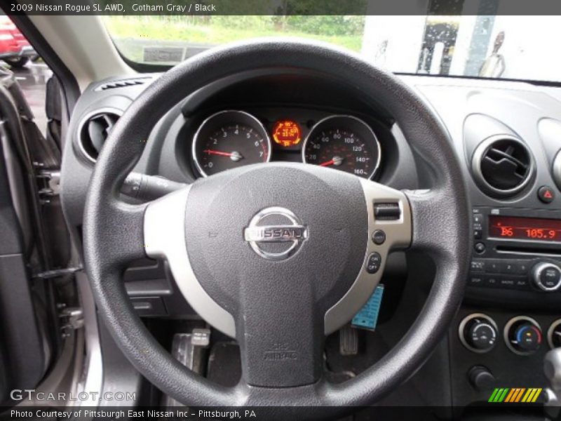 Gotham Gray / Black 2009 Nissan Rogue SL AWD