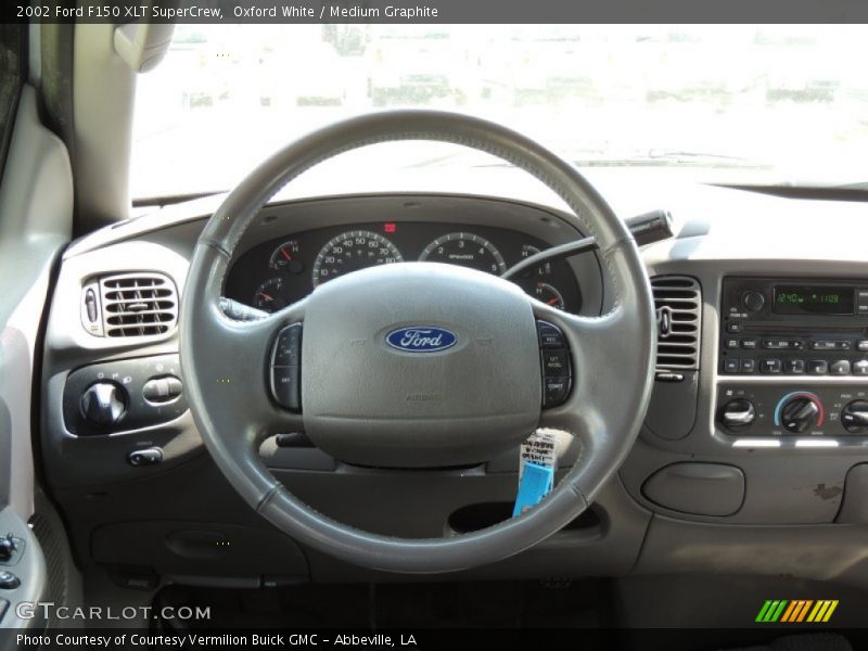 Oxford White / Medium Graphite 2002 Ford F150 XLT SuperCrew