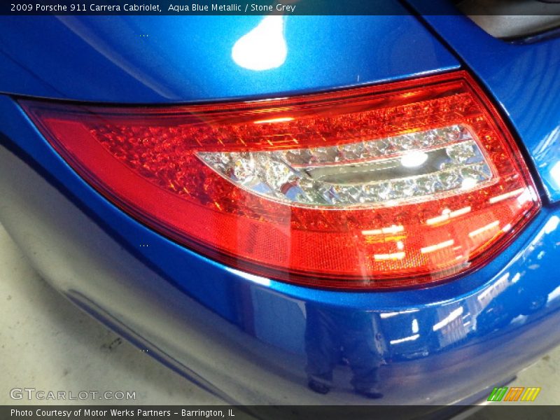 Aqua Blue Metallic / Stone Grey 2009 Porsche 911 Carrera Cabriolet