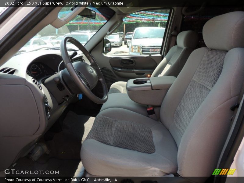 Oxford White / Medium Graphite 2002 Ford F150 XLT SuperCrew