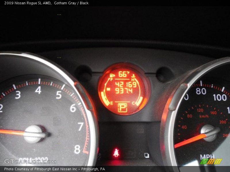 Gotham Gray / Black 2009 Nissan Rogue SL AWD