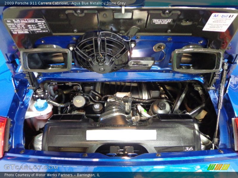 Aqua Blue Metallic / Stone Grey 2009 Porsche 911 Carrera Cabriolet