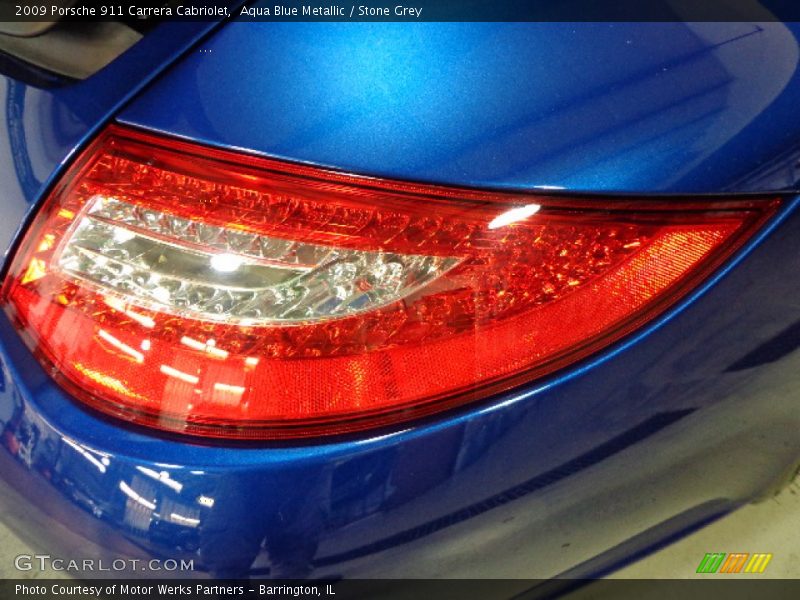 Aqua Blue Metallic / Stone Grey 2009 Porsche 911 Carrera Cabriolet