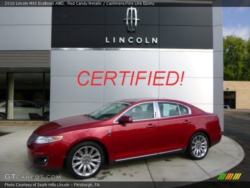 Red Candy Metallic / Cashmere/Fine Line Ebony 2010 Lincoln MKS EcoBoost AWD