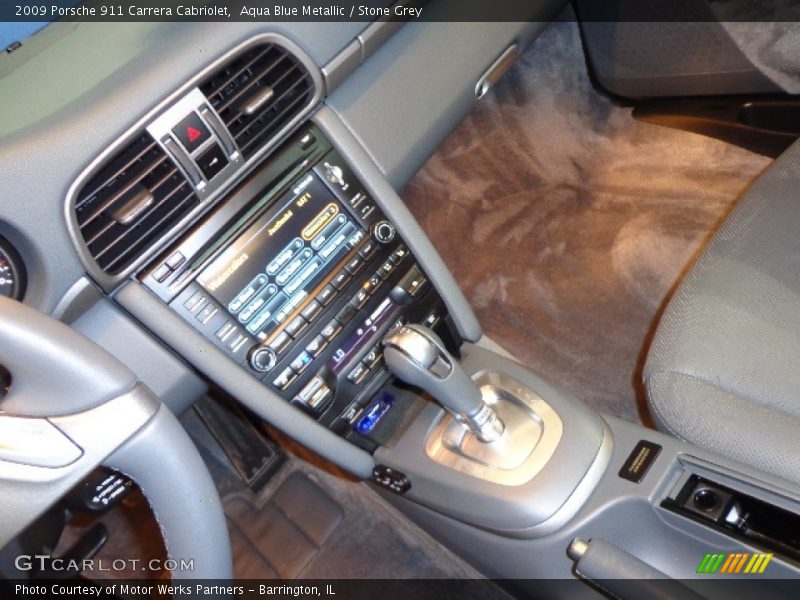 Aqua Blue Metallic / Stone Grey 2009 Porsche 911 Carrera Cabriolet