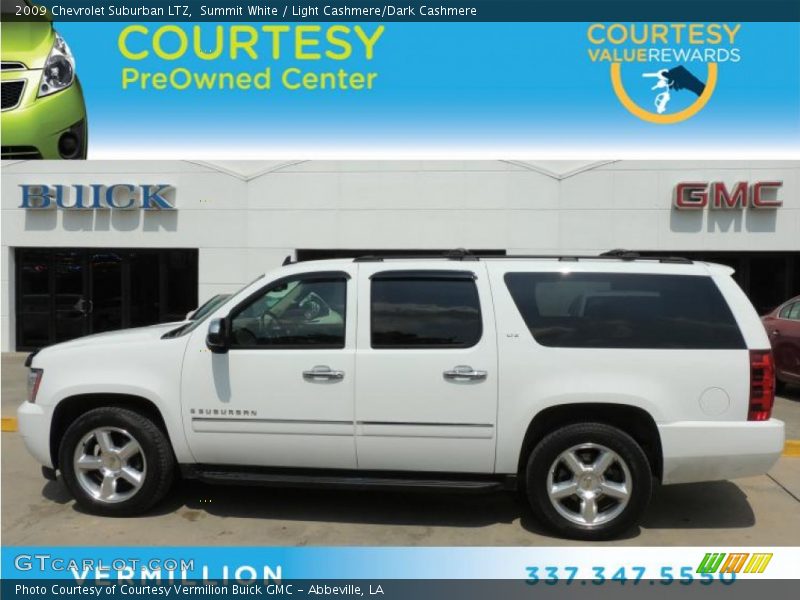 Summit White / Light Cashmere/Dark Cashmere 2009 Chevrolet Suburban LTZ