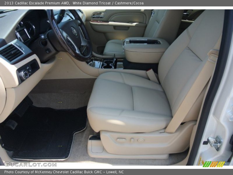 White Diamond Tricoat / Cashmere/Cocoa 2013 Cadillac Escalade Premium AWD