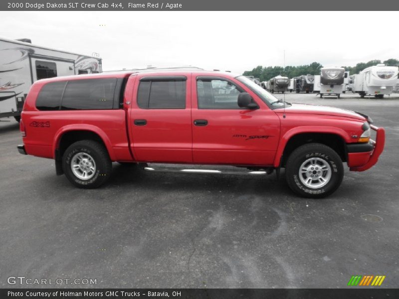 Flame Red / Agate 2000 Dodge Dakota SLT Crew Cab 4x4