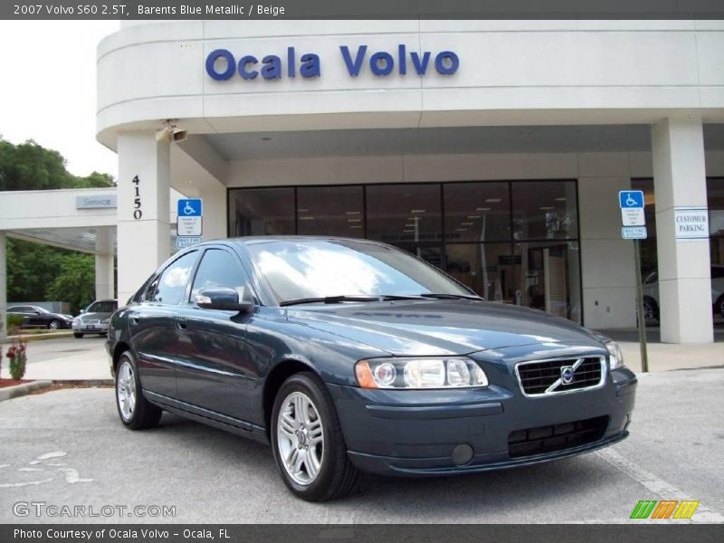 Barents Blue Metallic / Beige 2007 Volvo S60 2.5T
