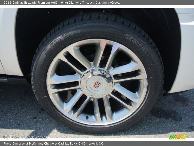 White Diamond Tricoat / Cashmere/Cocoa 2013 Cadillac Escalade Premium AWD