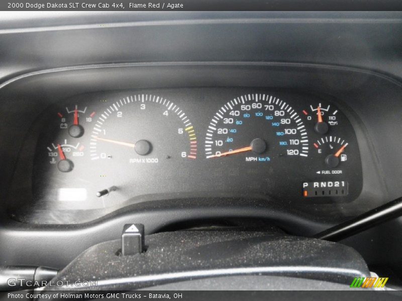 Flame Red / Agate 2000 Dodge Dakota SLT Crew Cab 4x4