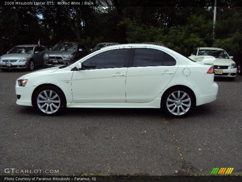 Wicked White / Black 2008 Mitsubishi Lancer GTS