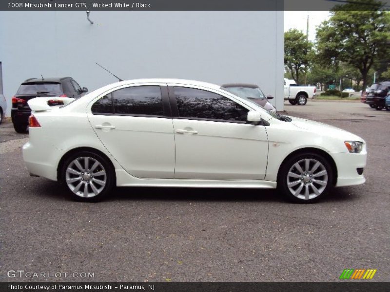 Wicked White / Black 2008 Mitsubishi Lancer GTS