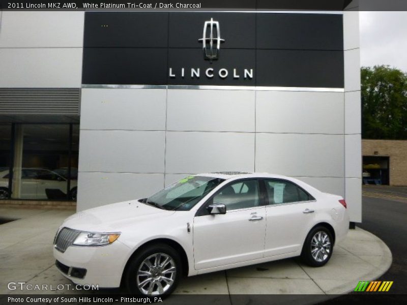 White Platinum Tri-Coat / Dark Charcoal 2011 Lincoln MKZ AWD
