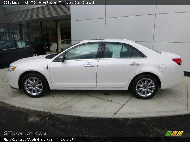White Platinum Tri-Coat / Dark Charcoal 2011 Lincoln MKZ AWD
