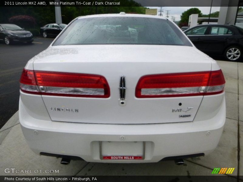 White Platinum Tri-Coat / Dark Charcoal 2011 Lincoln MKZ AWD