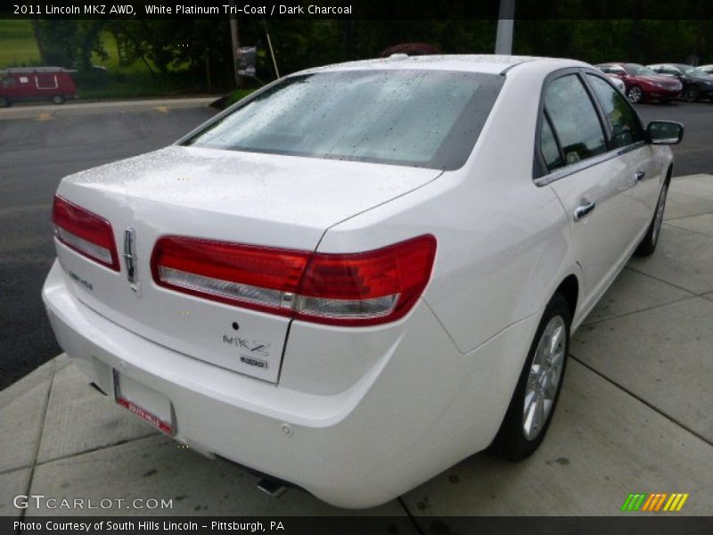 White Platinum Tri-Coat / Dark Charcoal 2011 Lincoln MKZ AWD