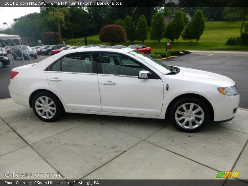 White Platinum Tri-Coat / Dark Charcoal 2011 Lincoln MKZ AWD
