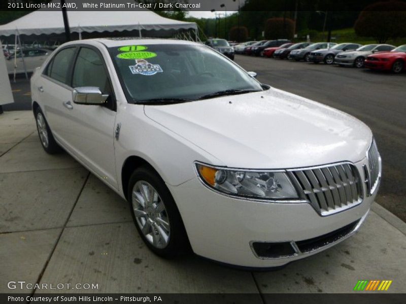 White Platinum Tri-Coat / Dark Charcoal 2011 Lincoln MKZ AWD