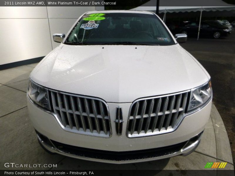 White Platinum Tri-Coat / Dark Charcoal 2011 Lincoln MKZ AWD