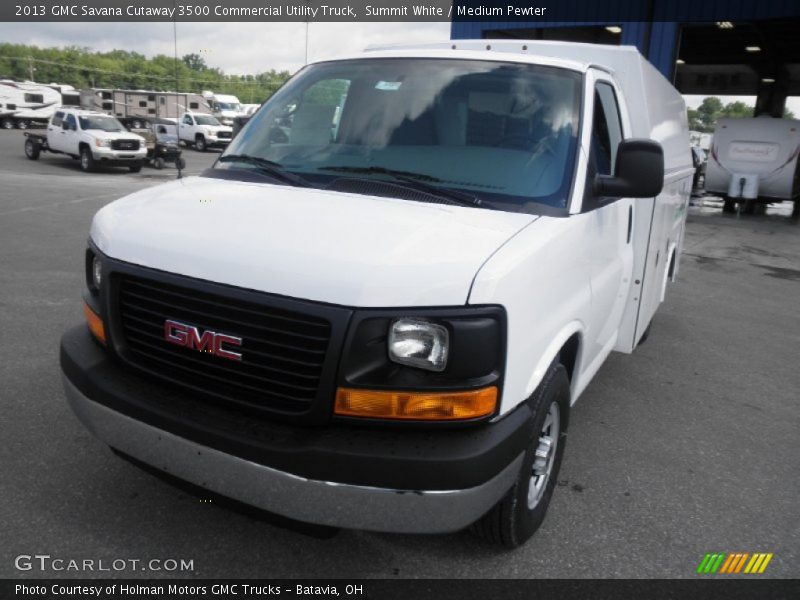 Summit White / Medium Pewter 2013 GMC Savana Cutaway 3500 Commercial Utility Truck