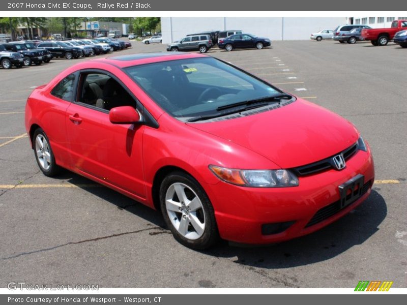 Rallye Red / Black 2007 Honda Civic EX Coupe