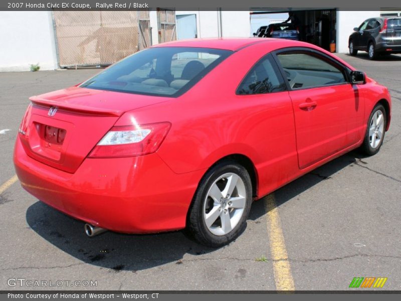 Rallye Red / Black 2007 Honda Civic EX Coupe