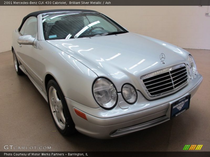 Brilliant Silver Metallic / Ash 2001 Mercedes-Benz CLK 430 Cabriolet