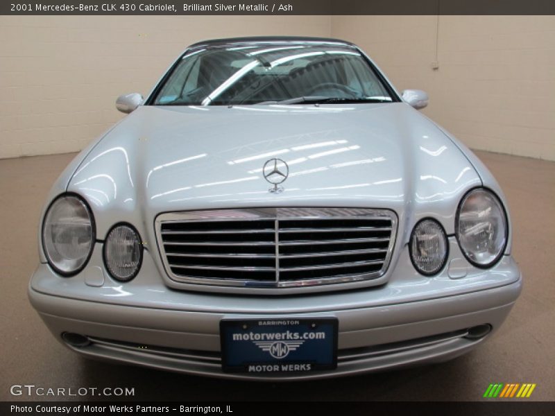 Brilliant Silver Metallic / Ash 2001 Mercedes-Benz CLK 430 Cabriolet