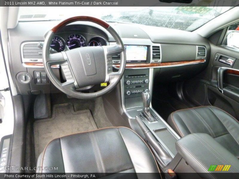 White Platinum Tri-Coat / Dark Charcoal 2011 Lincoln MKZ AWD