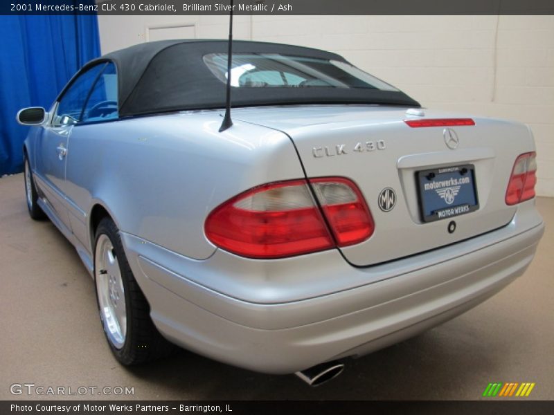 Brilliant Silver Metallic / Ash 2001 Mercedes-Benz CLK 430 Cabriolet