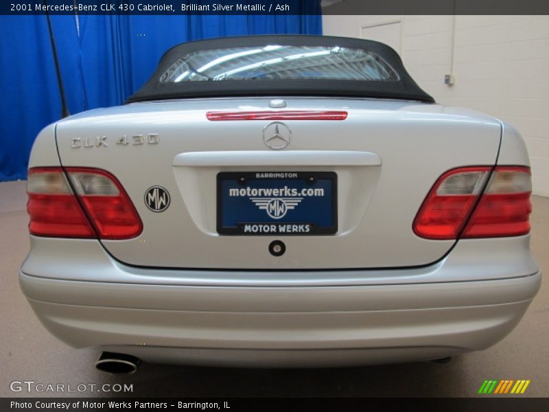 Brilliant Silver Metallic / Ash 2001 Mercedes-Benz CLK 430 Cabriolet