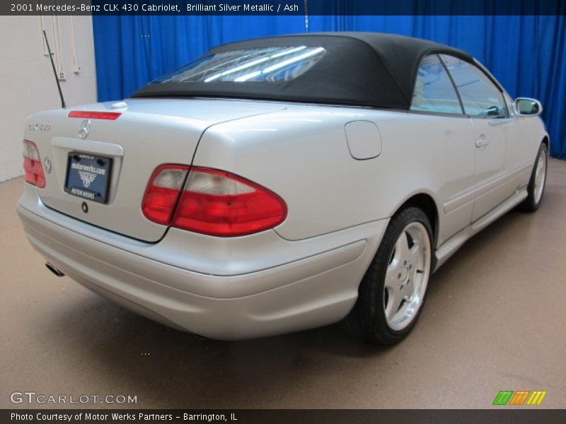 Brilliant Silver Metallic / Ash 2001 Mercedes-Benz CLK 430 Cabriolet