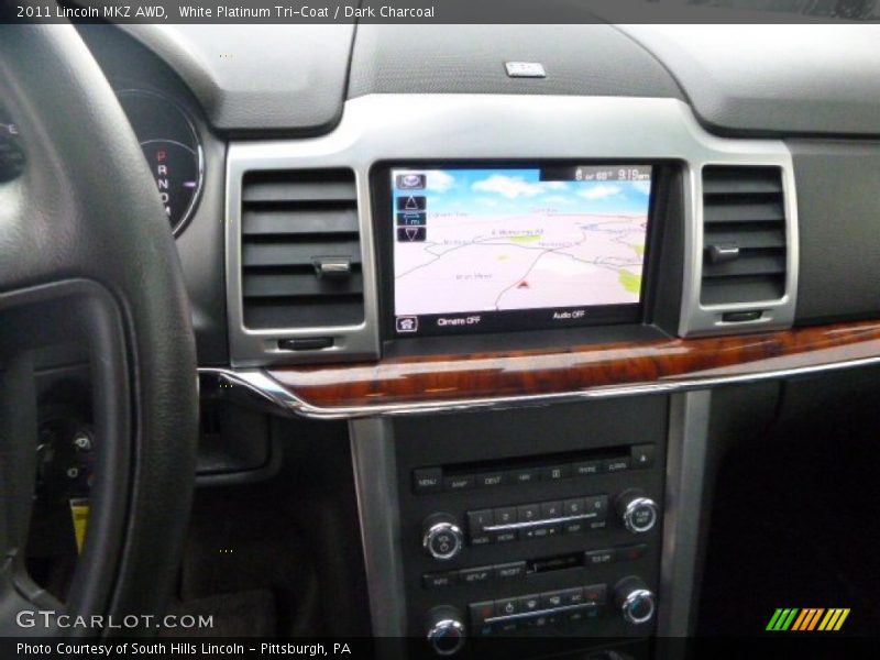 White Platinum Tri-Coat / Dark Charcoal 2011 Lincoln MKZ AWD