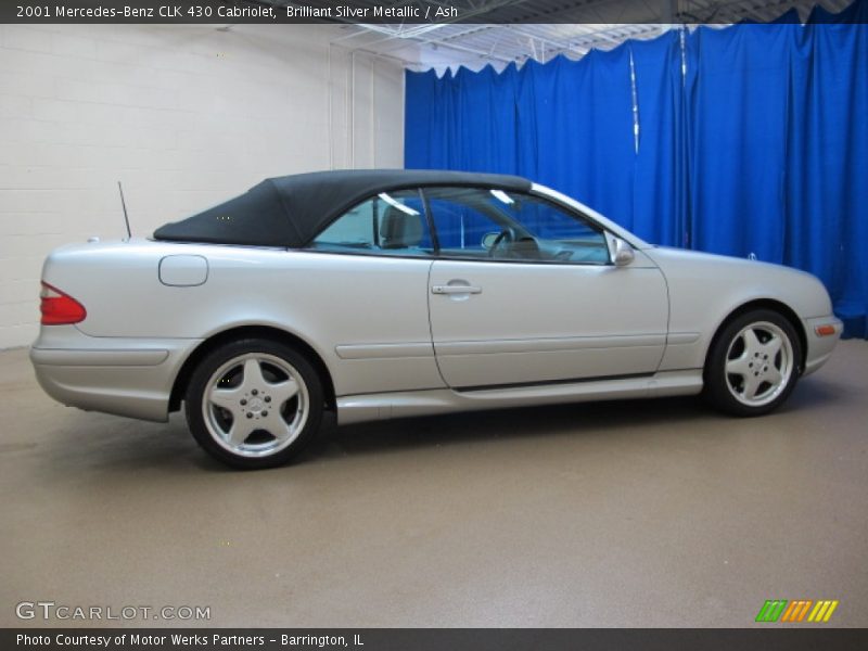 Brilliant Silver Metallic / Ash 2001 Mercedes-Benz CLK 430 Cabriolet