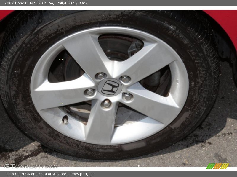 Rallye Red / Black 2007 Honda Civic EX Coupe