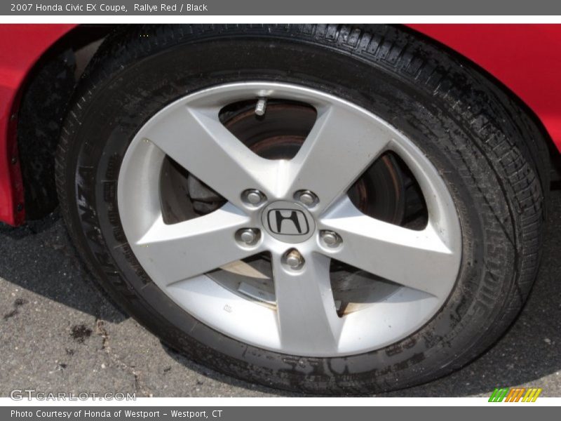 Rallye Red / Black 2007 Honda Civic EX Coupe