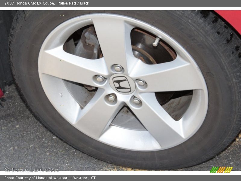 Rallye Red / Black 2007 Honda Civic EX Coupe